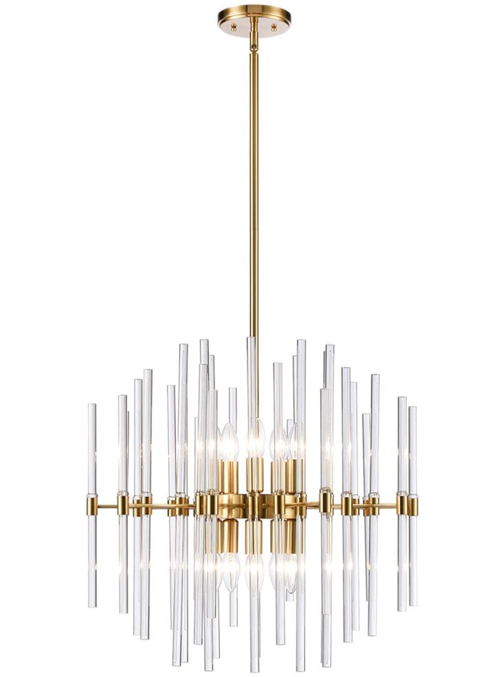 Franklite Lighting Celestial 10lt Pendant - Brass House of Isabella UK
