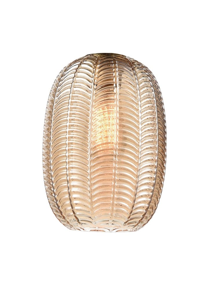 Franklite Lighting Chevron Amber Glass 180mm x 250mm House of Isabella UK
