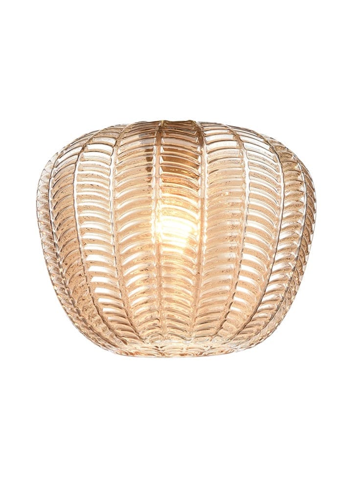 Franklite Lighting Chevron Amber Glass 230mm x 180mm House of Isabella UK