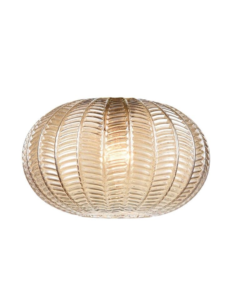 Franklite Lighting Chevron Amber Glass 260mm x 160mm House of Isabella UK