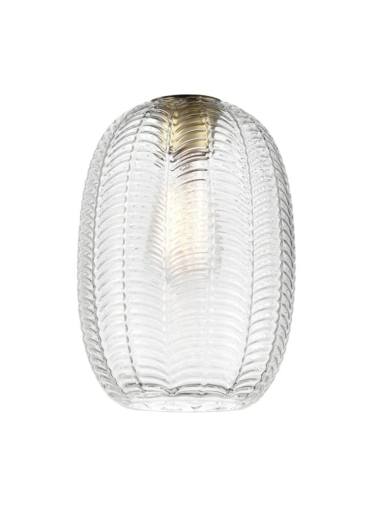 Franklite Lighting Chevron Clear Glass 180mm x 250mm House of Isabella UK
