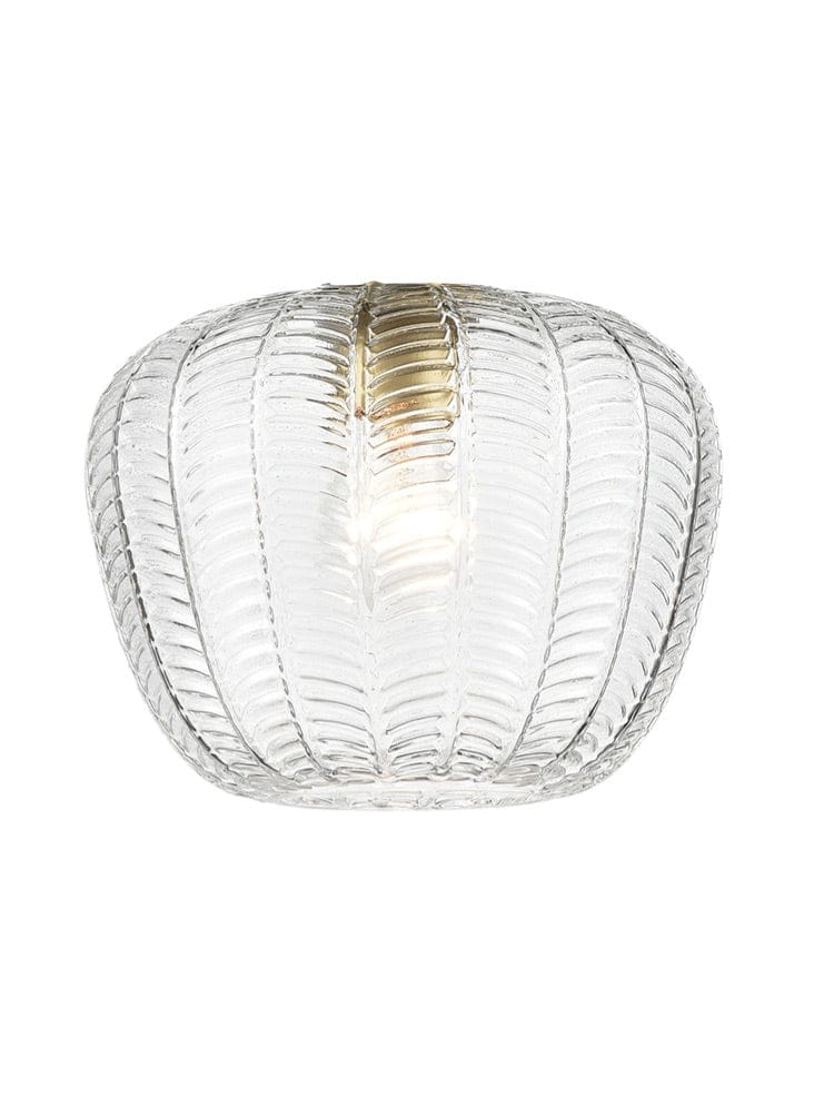 Franklite Lighting Chevron Clear Glass 230mm x 180mm House of Isabella UK