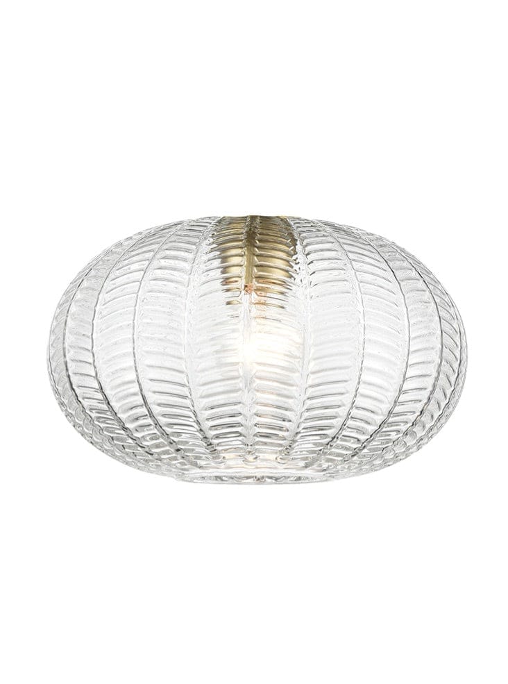 Franklite Lighting Chevron Clear Glass 260mm x 160mm House of Isabella UK