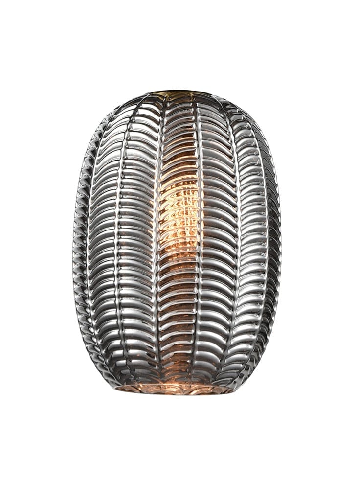 Franklite Lighting Chevron Smoke Glass 180mm x 250mm House of Isabella UK