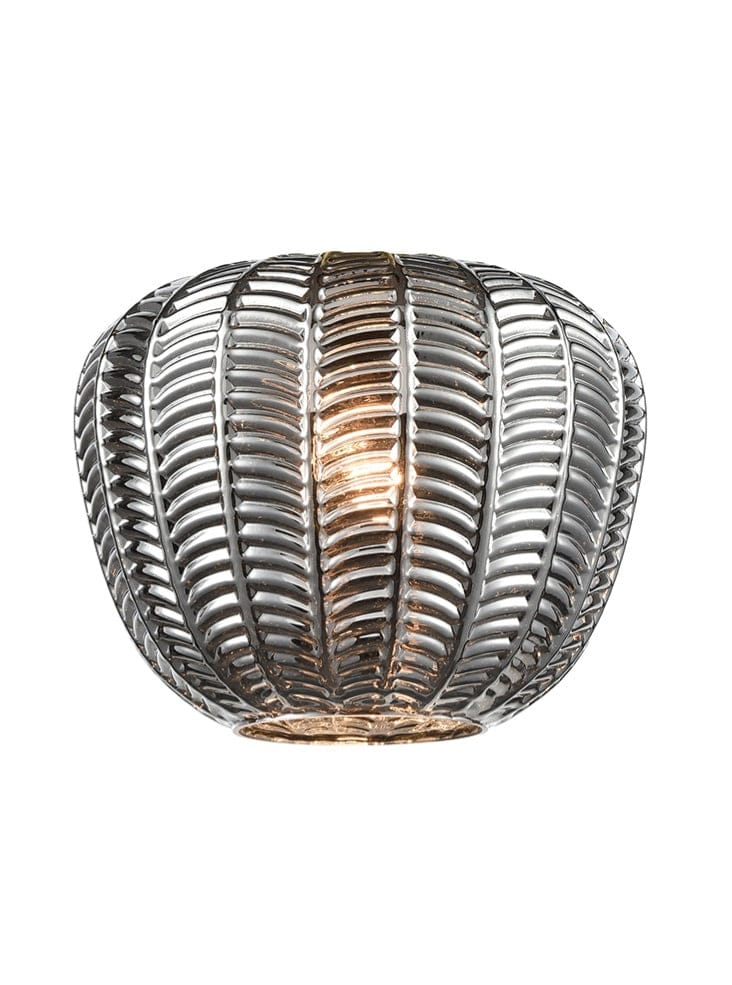 Franklite Lighting Chevron Smoke Glass 230mm x 180mm House of Isabella UK