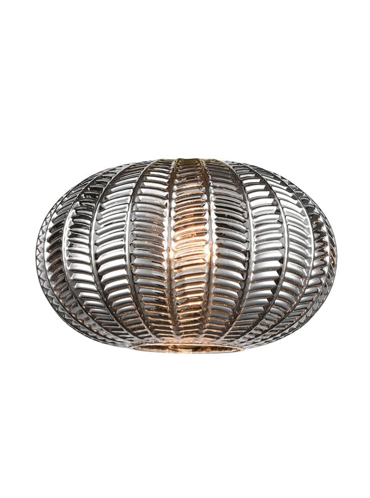 Franklite Lighting Chevron Smoke Glass 260mm x 160mm House of Isabella UK