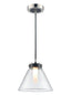 Franklite Lighting Conica Pendant matt black and polished nickel House of Isabella UK