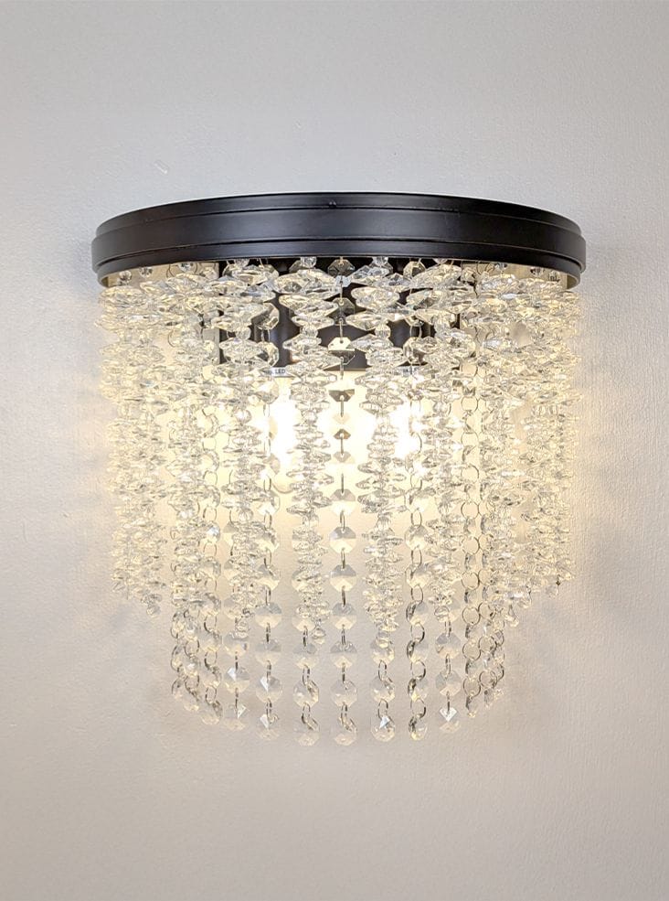 Franklite Lighting Coral 2lt Wall Light in Matt Black House of Isabella UK