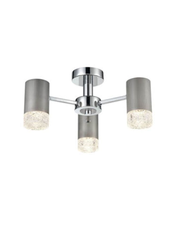 Franklite Lighting Cordelia 3 light Fitting - Satin Nickel House of Isabella UK