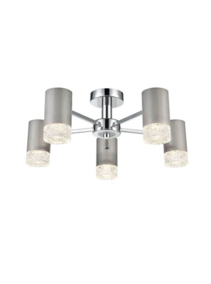Franklite Lighting Cordelia 5 light Fitting - Satin Nickel House of Isabella UK
