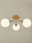 Franklite Lighting Cosmic 3 light fitting in antique gold with matt opal glass House of Isabella UK