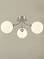 Franklite Lighting Cosmic 3 light fitting in satin nickel with matt opal glass House of Isabella UK