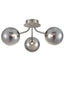 Franklite Lighting Cosmic 3 light fitting in satin nickel with smoke glass House of Isabella UK