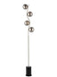 Franklite Lighting Cosmic Floor Lamp satin nickel with smoke glass House of Isabella UK