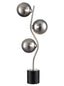 Franklite Lighting Cosmic Table lamp satin nickel with smoked glass House of Isabella UK
