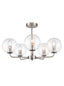 Franklite Lighting Court 5lt Fitting in Satin Nickel House of Isabella UK