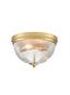 Franklite Lighting Cupola Aged Brass 300mm Flush Ceiling Fitting House of Isabella UK