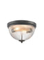 Franklite Lighting Cupola Matt Black 300mm Flush Ceiling Fitting House of Isabella UK