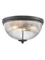 Franklite Lighting Cupola Matt Black 380mm Flush Ceiling Fitting House of Isabella UK