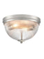 Franklite Lighting Cupola Satin Nickel 300mm Flush Ceiling Fitting House of Isabella UK