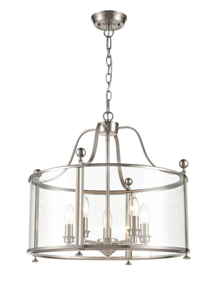 Franklite Lighting Drayton 5 light Lantern - Satin Nickel House of Isabella UK