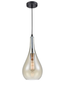 Franklite Lighting Droplet Amber Glass Pendant House of Isabella UK