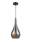 Franklite Lighting Droplet Smoked Glass Pendant House of Isabella UK