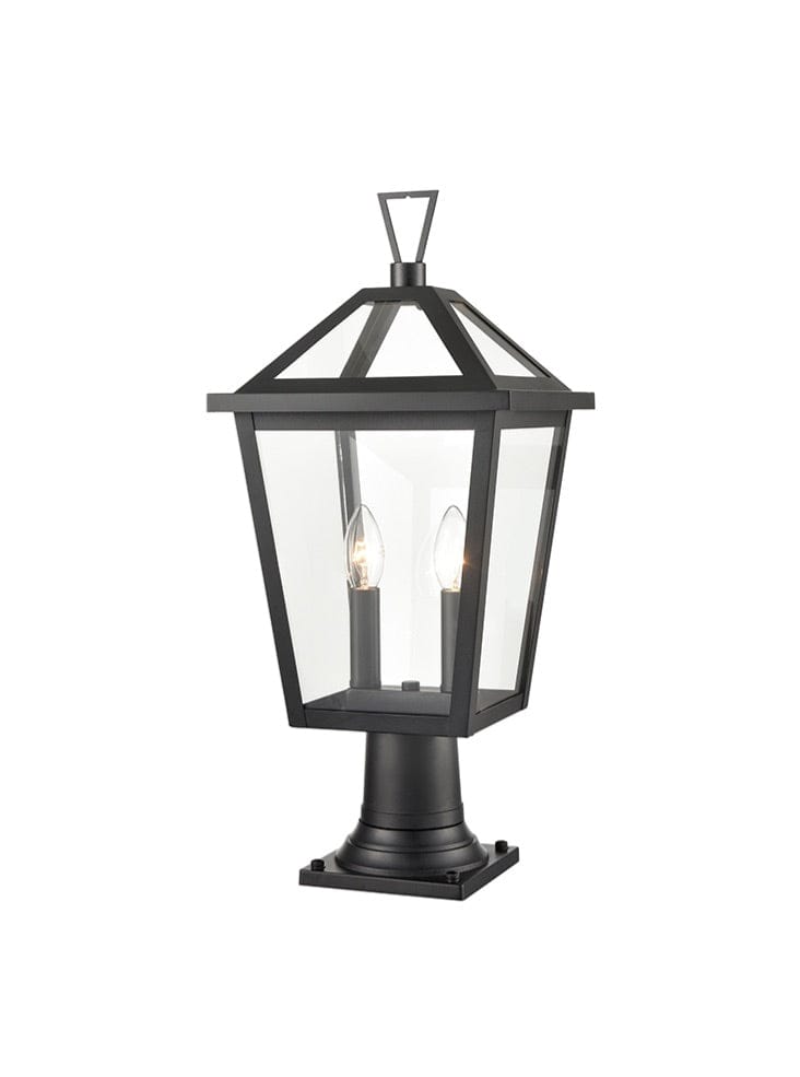 Franklite Lighting Dusk 2lt Exterior Bollard in Matt Black House of Isabella UK