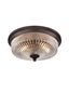 Franklite Lighting Emerson Dark Brown Flush Ceiling Fitting House of Isabella UK