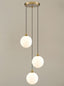 Franklite Lighting Galaxy 3 Light Spreader in aged brass with matt opal glass House of Isabella UK