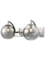 Franklite Lighting Globe 2lt Wall Light polished nickel with smoked glass House of Isabella UK
