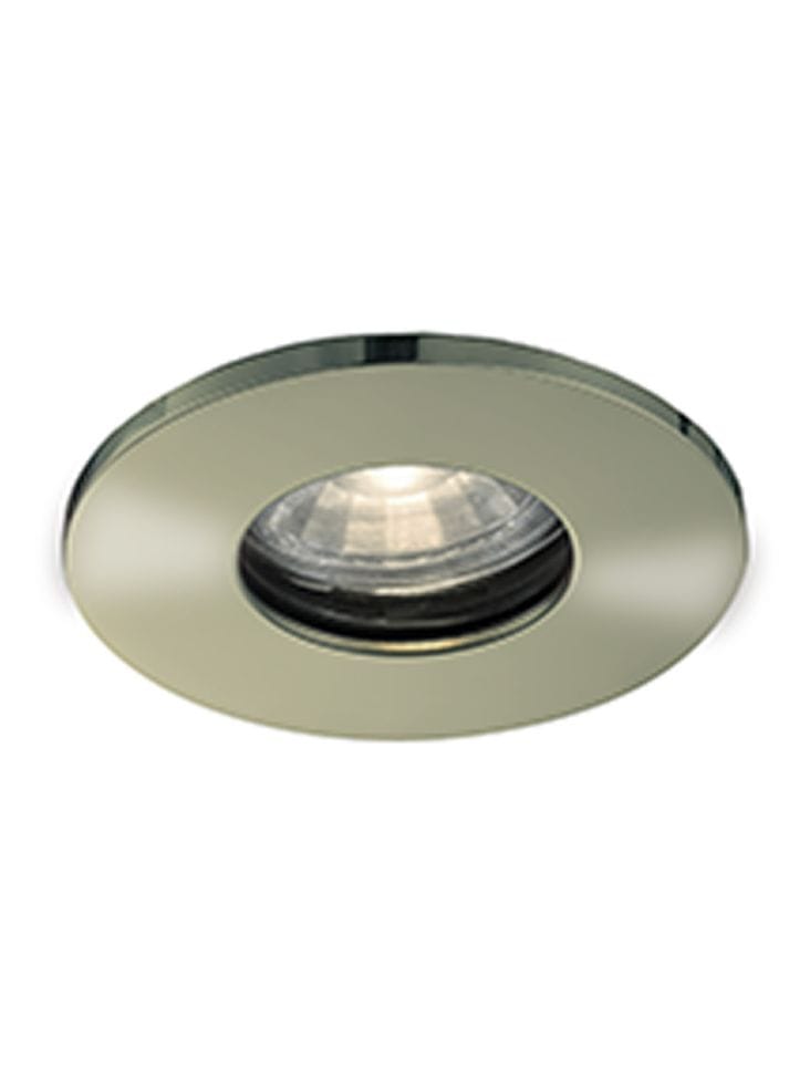Franklite Lighting GU10 mains voltage recessed luminaire with interchangeable aluminium bezels - Satin Brass House of Isabella UK