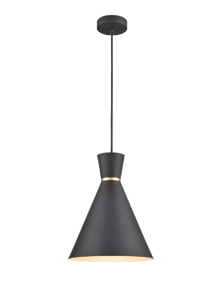 Franklite Lighting Happy 250mm Metal Pendant - Black House of Isabella UK