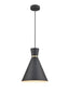 Franklite Lighting Happy 250mm Metal Pendant - Black House of Isabella UK
