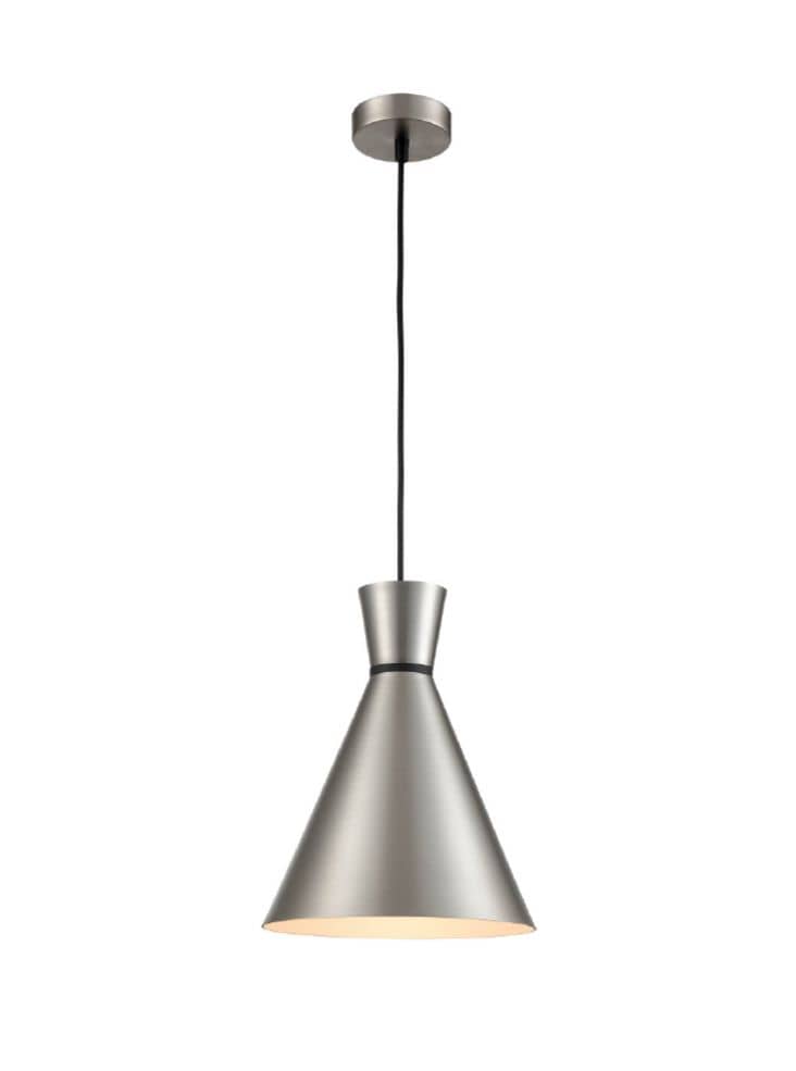 Franklite Lighting Happy 250mm Metal Pendant - Satin Nickel House of Isabella UK