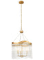 Franklite Lighting Harp 3lt Pendant in Aged Brass House of Isabella UK