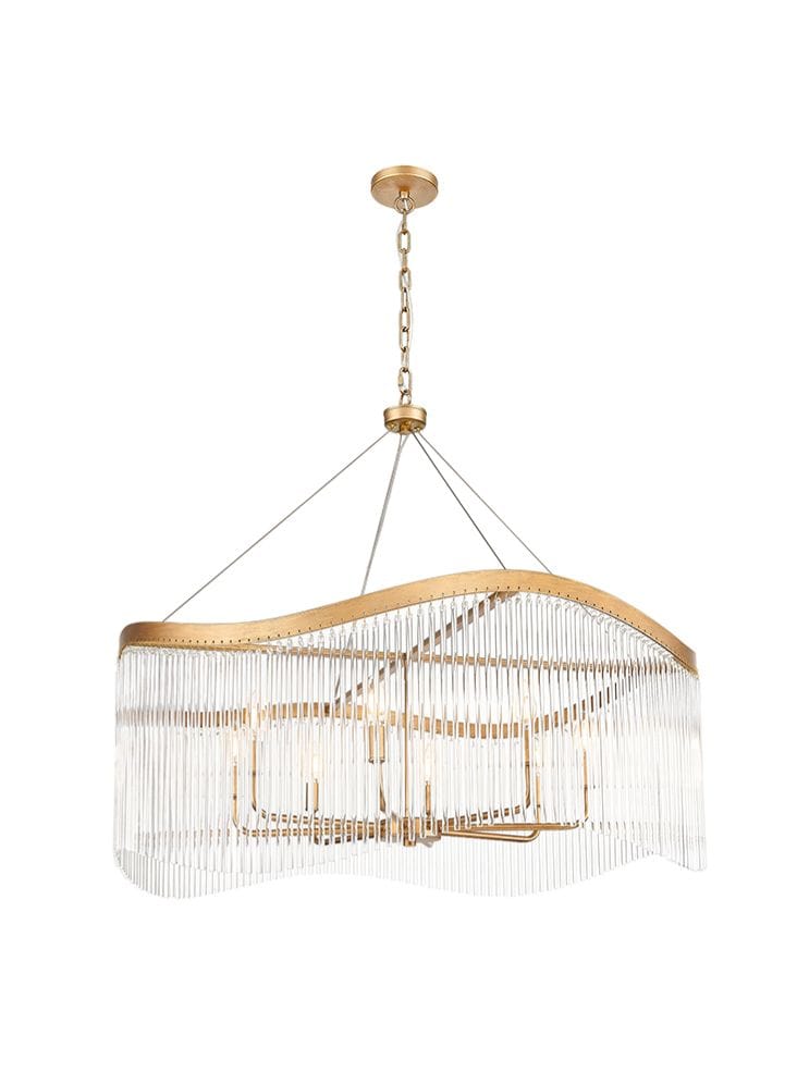 Franklite Lighting Harp 8lt Pendant in Aged Brass House of Isabella UK