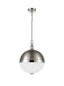 Franklite Lighting Hemisphere Large Pendant - Chrome / Satin Nickel House of Isabella UK
