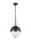 Franklite Lighting Hemisphere Small Pendant - Black / Gold House of Isabella UK