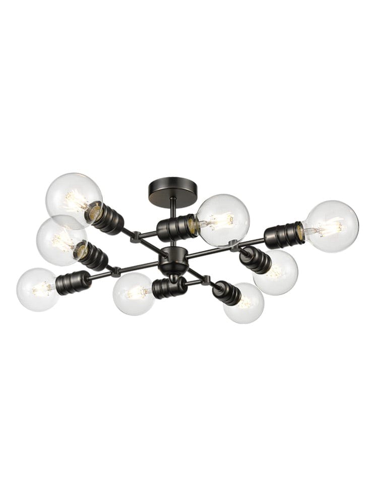 Franklite Lighting Impact 8 light Fitting - Gunmetal House of Isabella UK