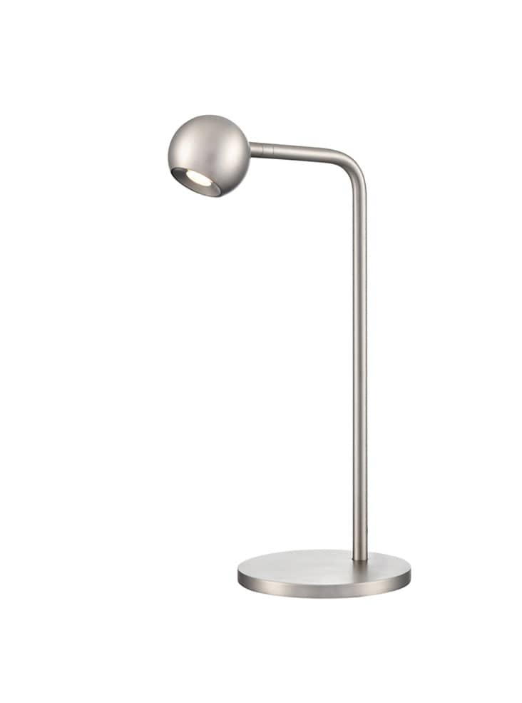 Franklite Lighting Iris Satin Nickel LED Table Lamp House of Isabella UK