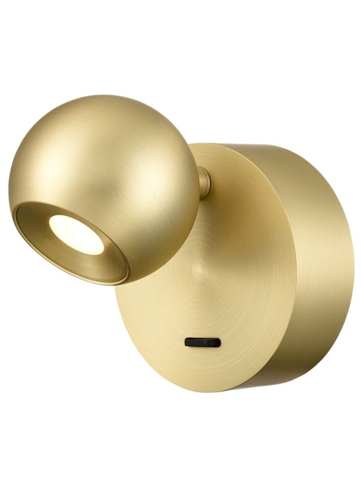Franklite Lighting Iris Wall Light - Satin Brass House of Isabella UK