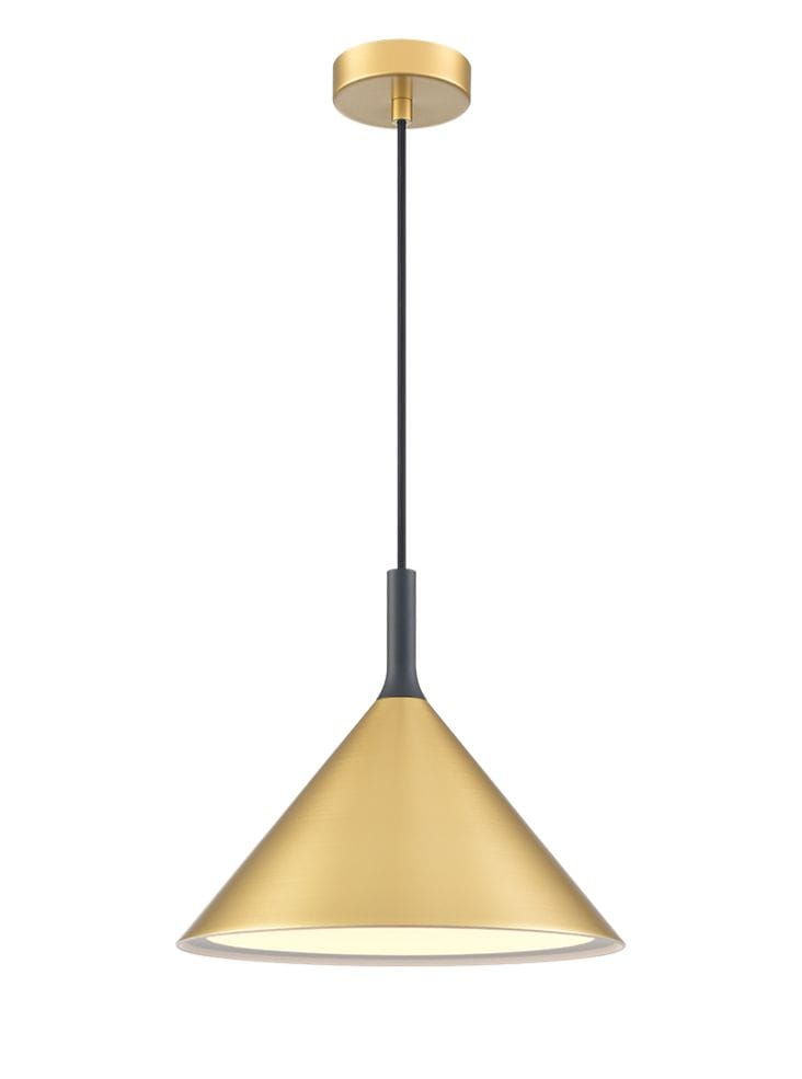 Franklite Lighting Joy Pendant 300mm satin brass House of Isabella UK