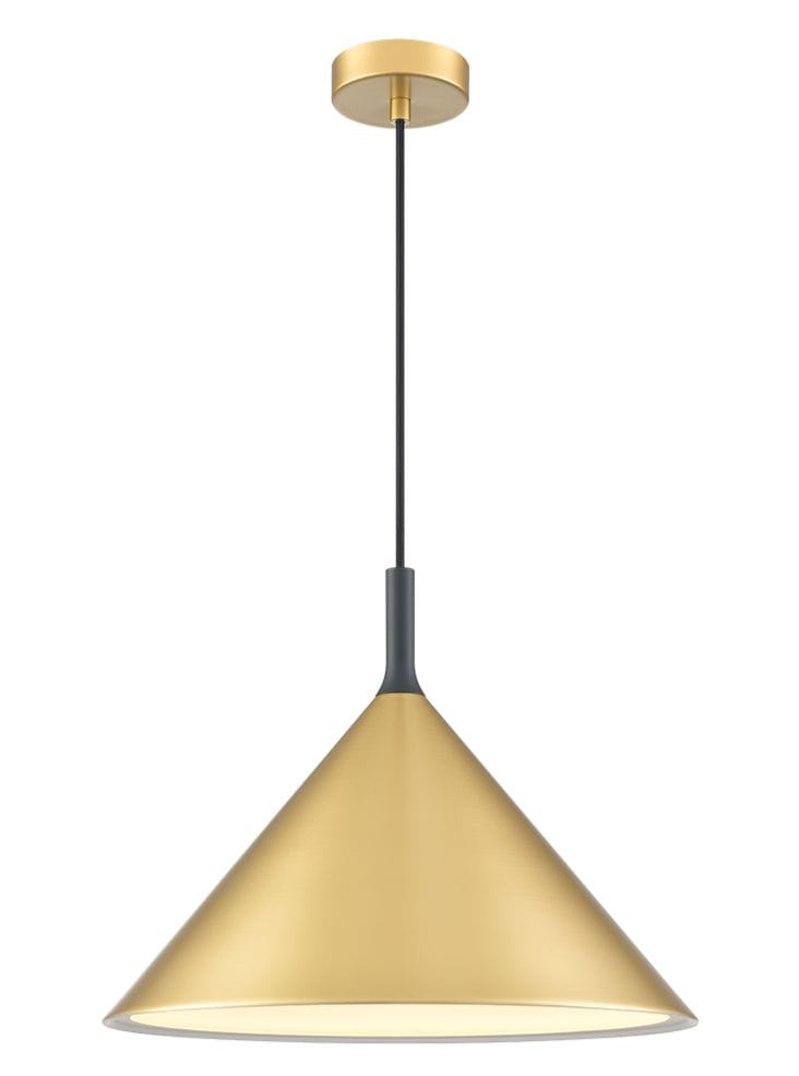 Franklite Lighting Joy Pendant 400mm satin brass House of Isabella UK