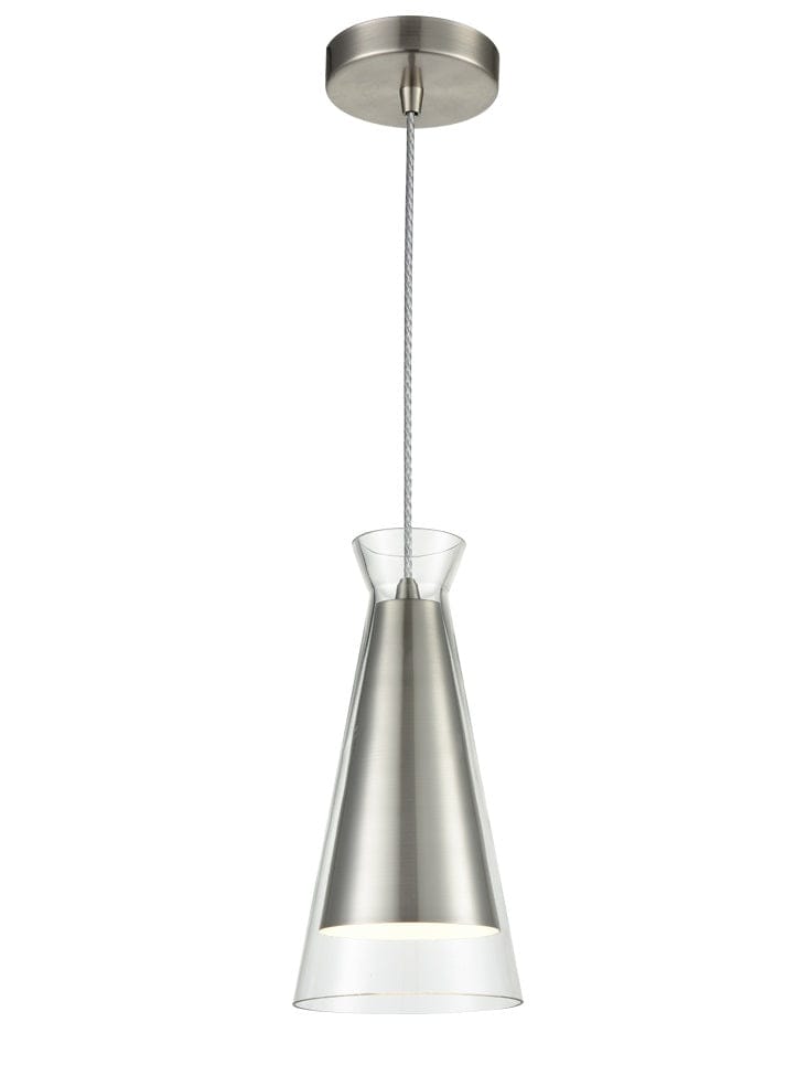 Franklite Lighting Konos Pendant - Satin Nickel House of Isabella UK