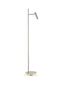 Franklite Lighting Lewis LED floor lamp with illuminated base - Satin Nickel House of Isabella UK