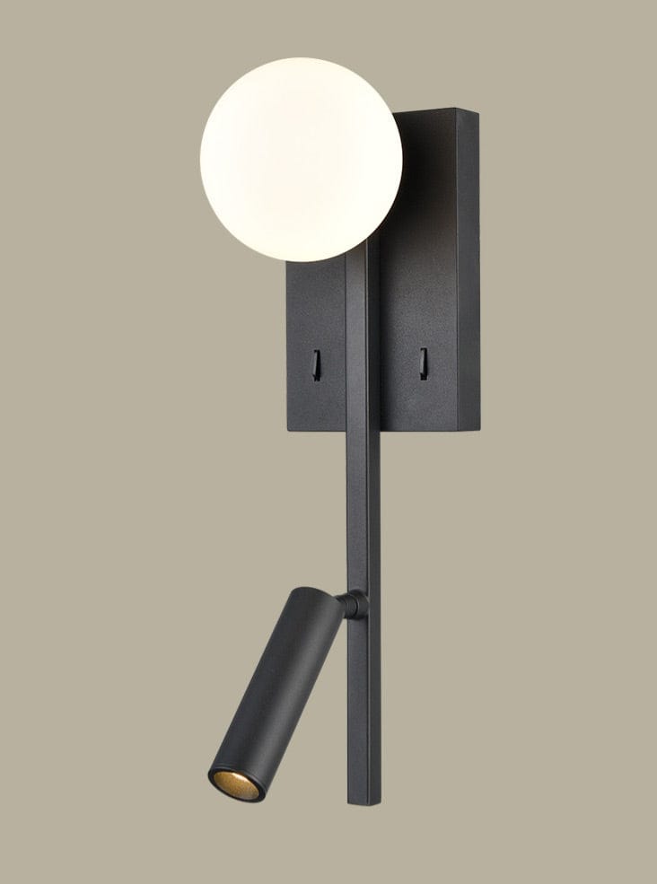 Franklite Lighting Luca LED Reading Light - Black House of Isabella UK