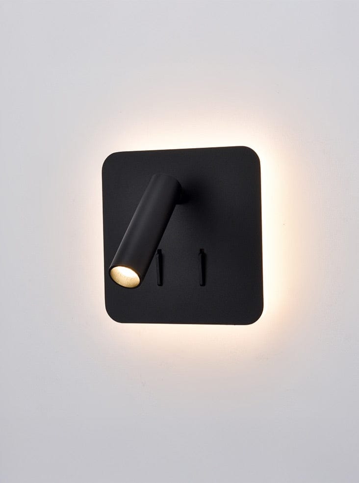 Franklite Lighting Luca wall light in black House of Isabella UK