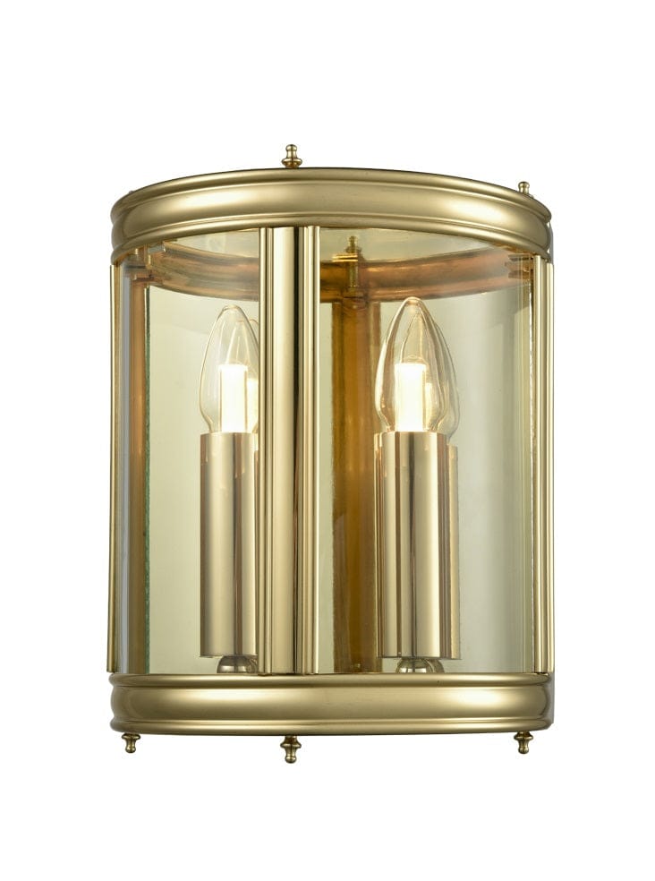 Franklite Lighting Marlow half wall lantern - Brass House of Isabella UK