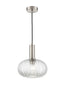Franklite Lighting Mezcla pendant in satin nickel with chevron glass House of Isabella UK